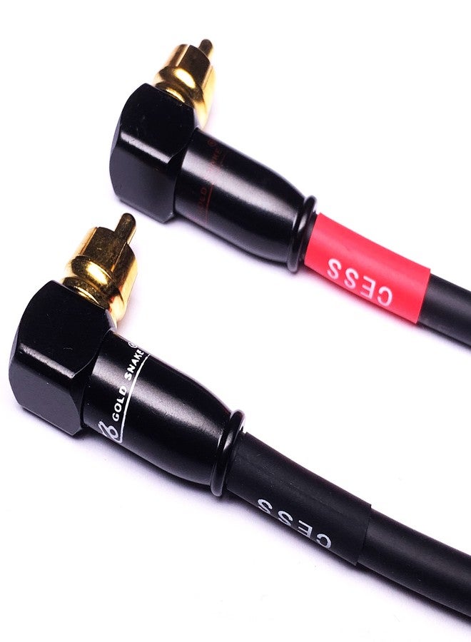 CNCESS CESS-137-1f Right Angle RCA Preamp Jumpers Male to Male Patch Cable, 2 Pack (1 Foot) - Image 3
